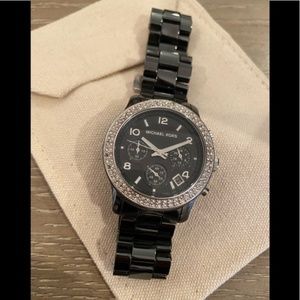 Micheal Kors Black Ceramic Watch